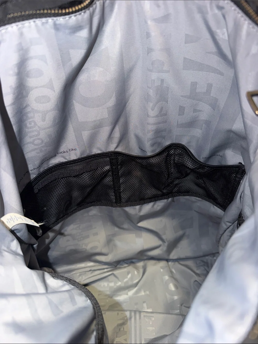 lululemon athletica Black Nylon Drawstring Tote